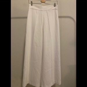 Zara white wide leg trouser